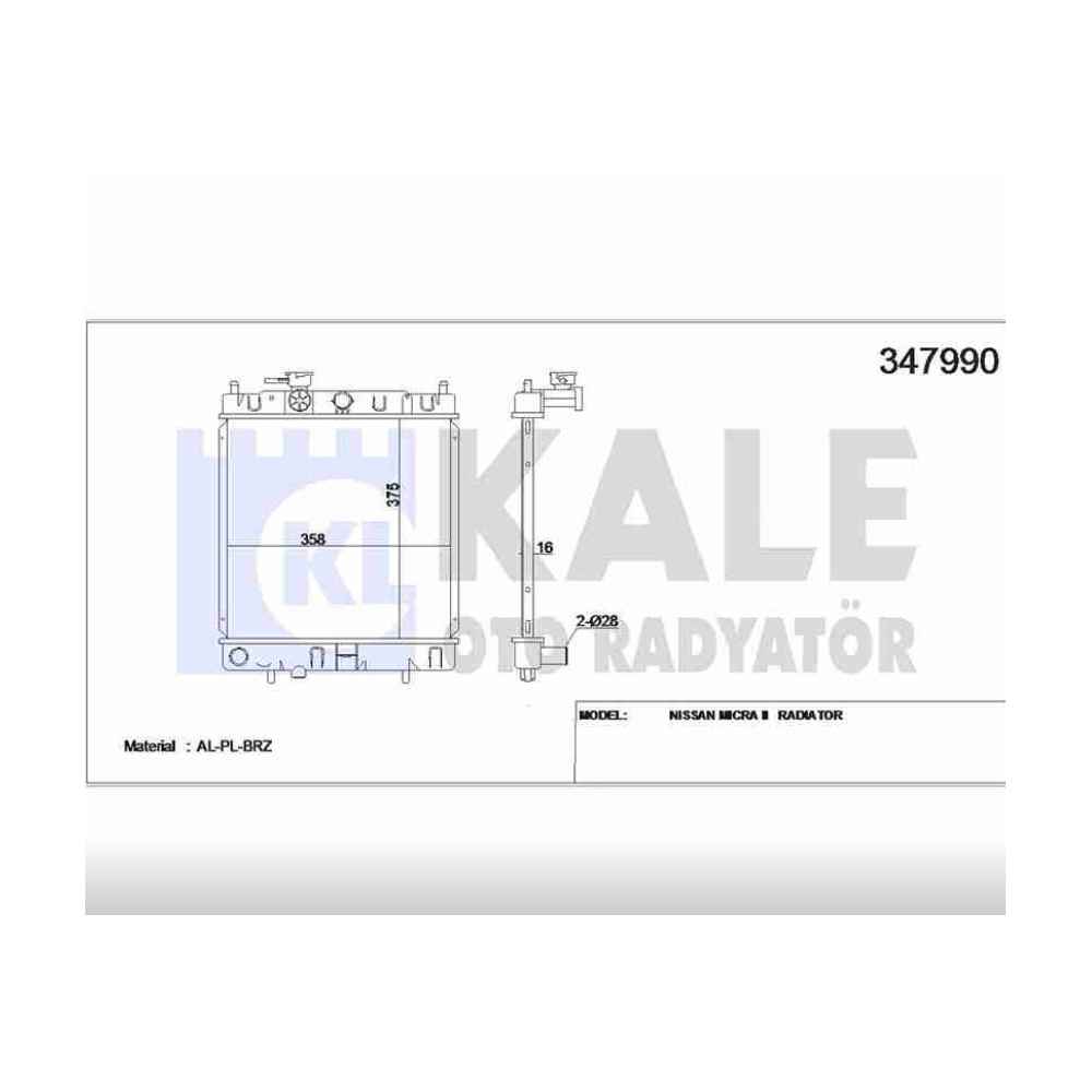 Micra 92-02 M-T Brazing Su Radyatör - KLE-347990 - 21410-1F515 