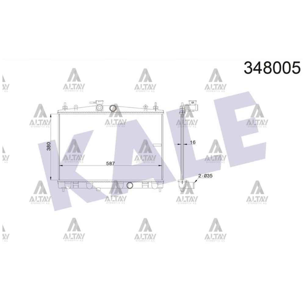 Juke 10-15 1.6 16V M-T Brazing Su Radyatör - KLE-348005 - 21410-1FD0A 