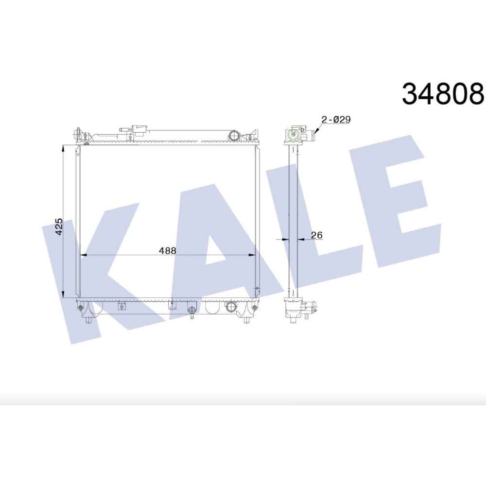 Vitara 88-97 1.6 5 Kapı 26Mm M-T Brazing Su Radyatör - KLE-348085 - 17700-56B00 