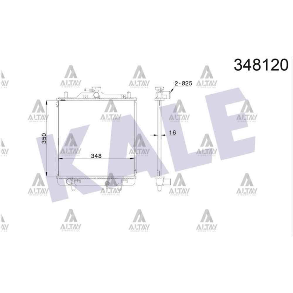 Carry 98-01 1.3 16Mm M-T Brazing Su Radyatör - KLE-348120 - 17700-60H50 