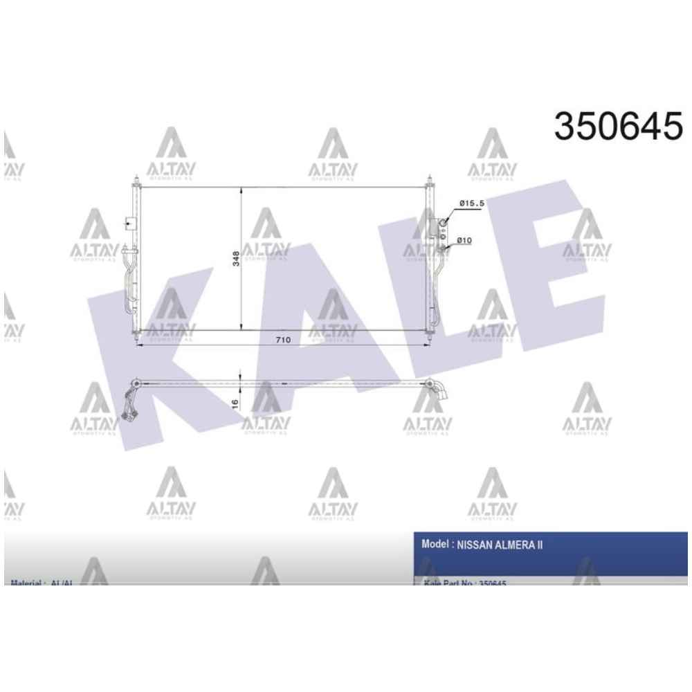 Era 00- 1.5 1.6 Klima Radyatör - KLE-350645 - 2765095F0B 