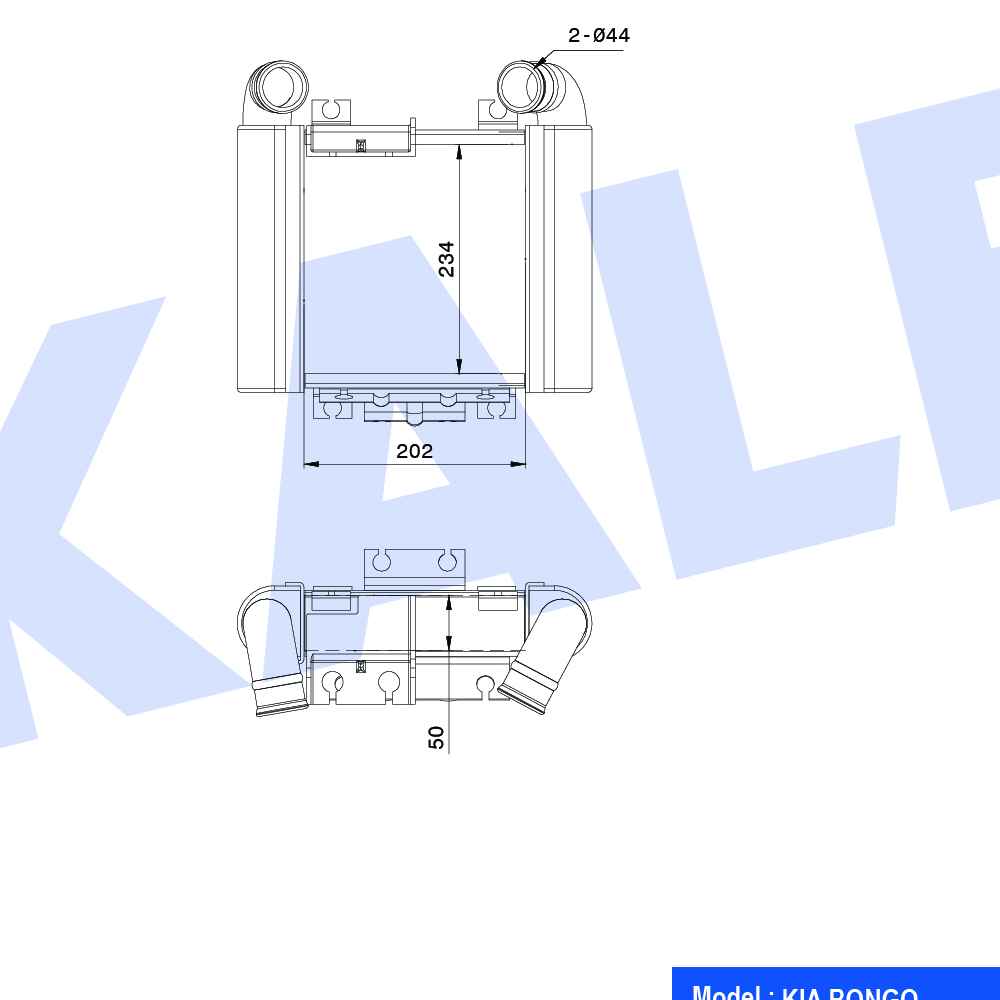 Bongo 05- Turbo Radyatörü Intercooler - KLE-350760 - 28190-42760 