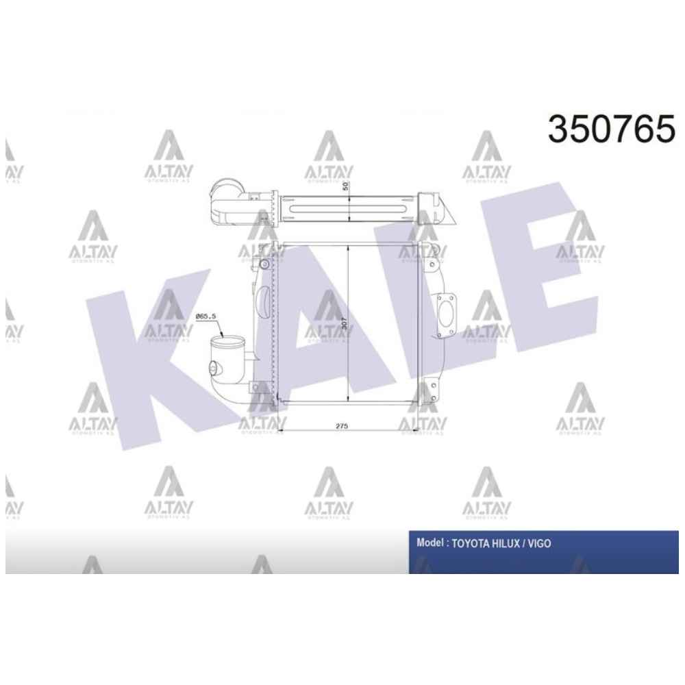 Hilux 06-15 Vigo İntercool Turbo Radyatör - KLE-350765 - 17940-0L010 