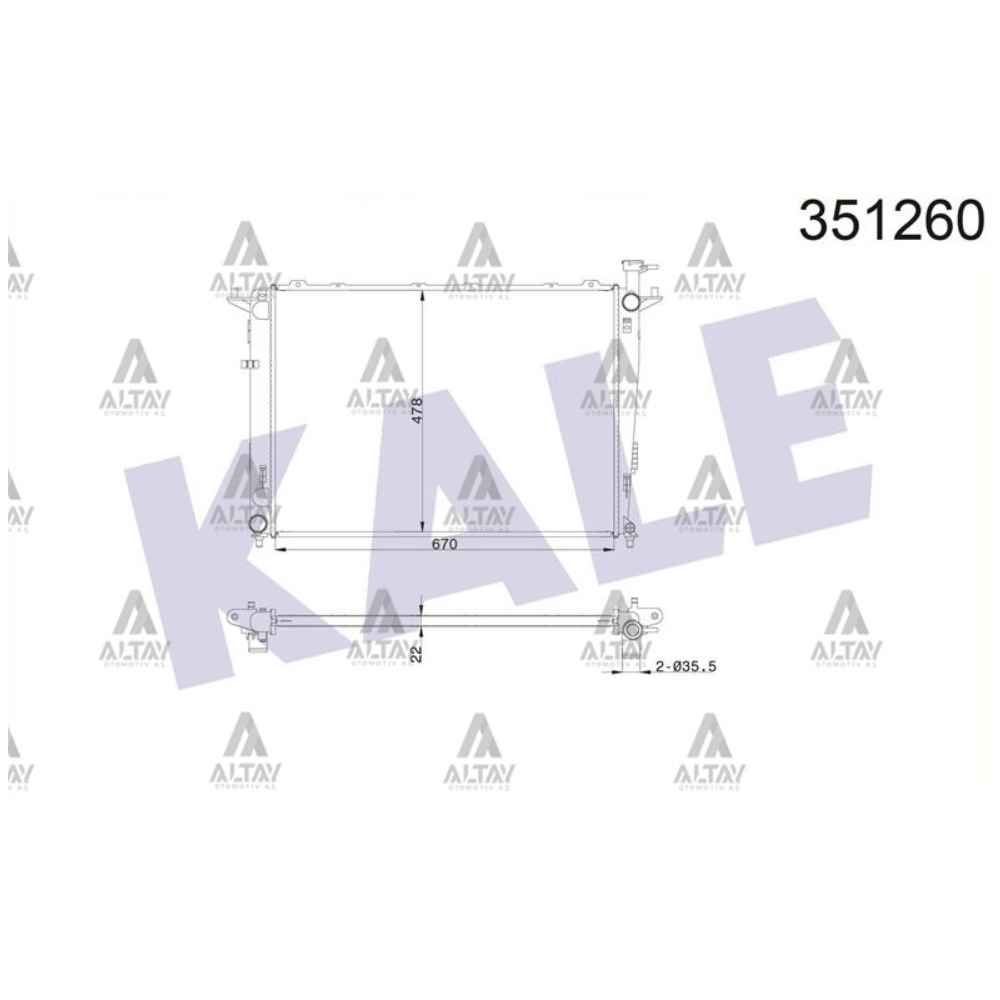 Sorento 10-15 A-T Brazing Su Radyatör - KLE-351260 - 25310-2P500 
