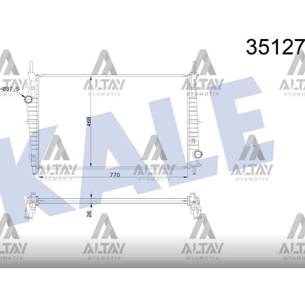 Transit V347 07-14 3.2 Tdcı Radyatör Su - KLE-351275 - 8C168005AC 