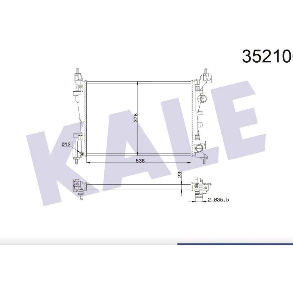 Corsa D 06-14 1.2-1.4 M-T Brazıng Radyatör Su - KLE-352100 - 1300279 