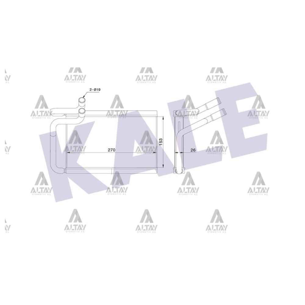H-1 08-11 Brazing Kalorifer Radyatörü - KLE-352155 - 97138-4H000 