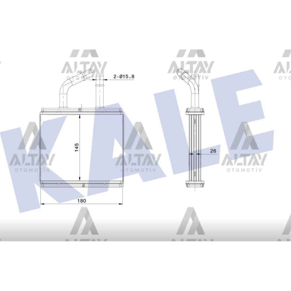 323 90-96 323 95-98 145×180×26 Brazing Kalorifer Radyatörü - KLE-352185 - B01A61A10 