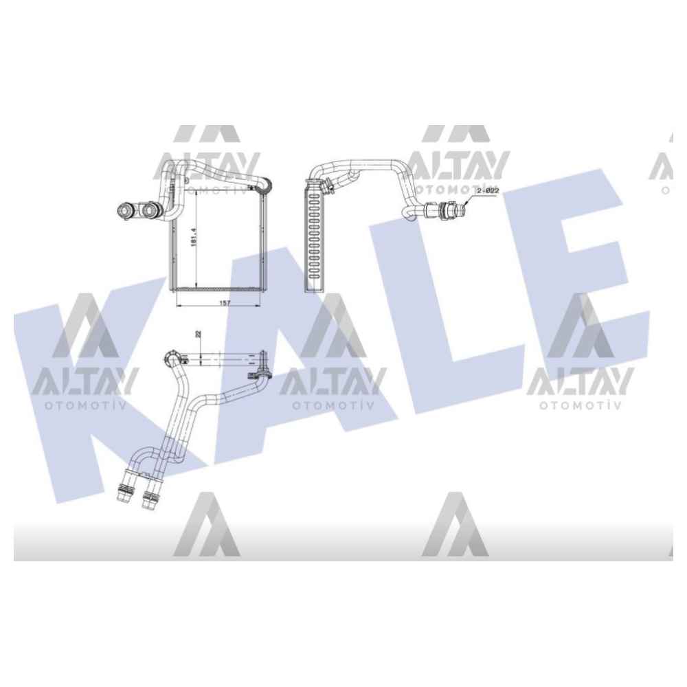 Jetta 10- Mekanik Kalorifer Radyatörü - KLE-354910 - 5C0819031 