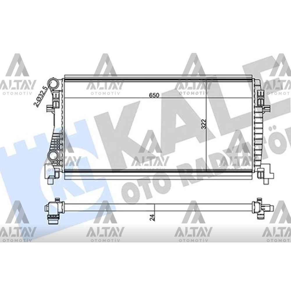 Golf7 A3 Leon 13- 1.2 -1.6 Mekanik Su Radyatör - KLE-355555 - 5Q0121251EB 