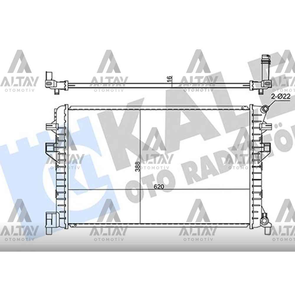 Golf7 A3 Leon Passat 13- Brazing Su Radyatör - KLE-355615 - 5Q0121251EJ 