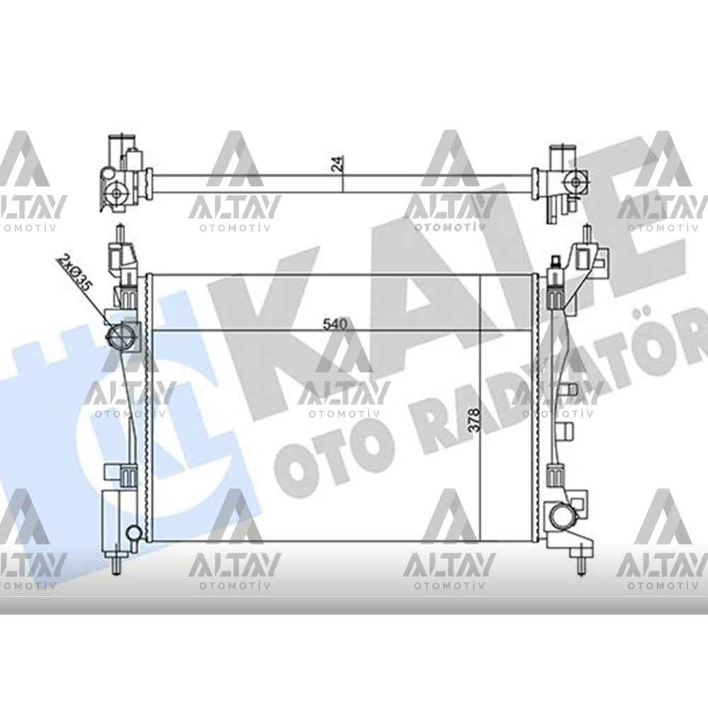 Fiorino 07- Nemo 07- Bipper 08- 1.4 M-T Mekanik Radyatör Su - KLE-356270 - 51790774 