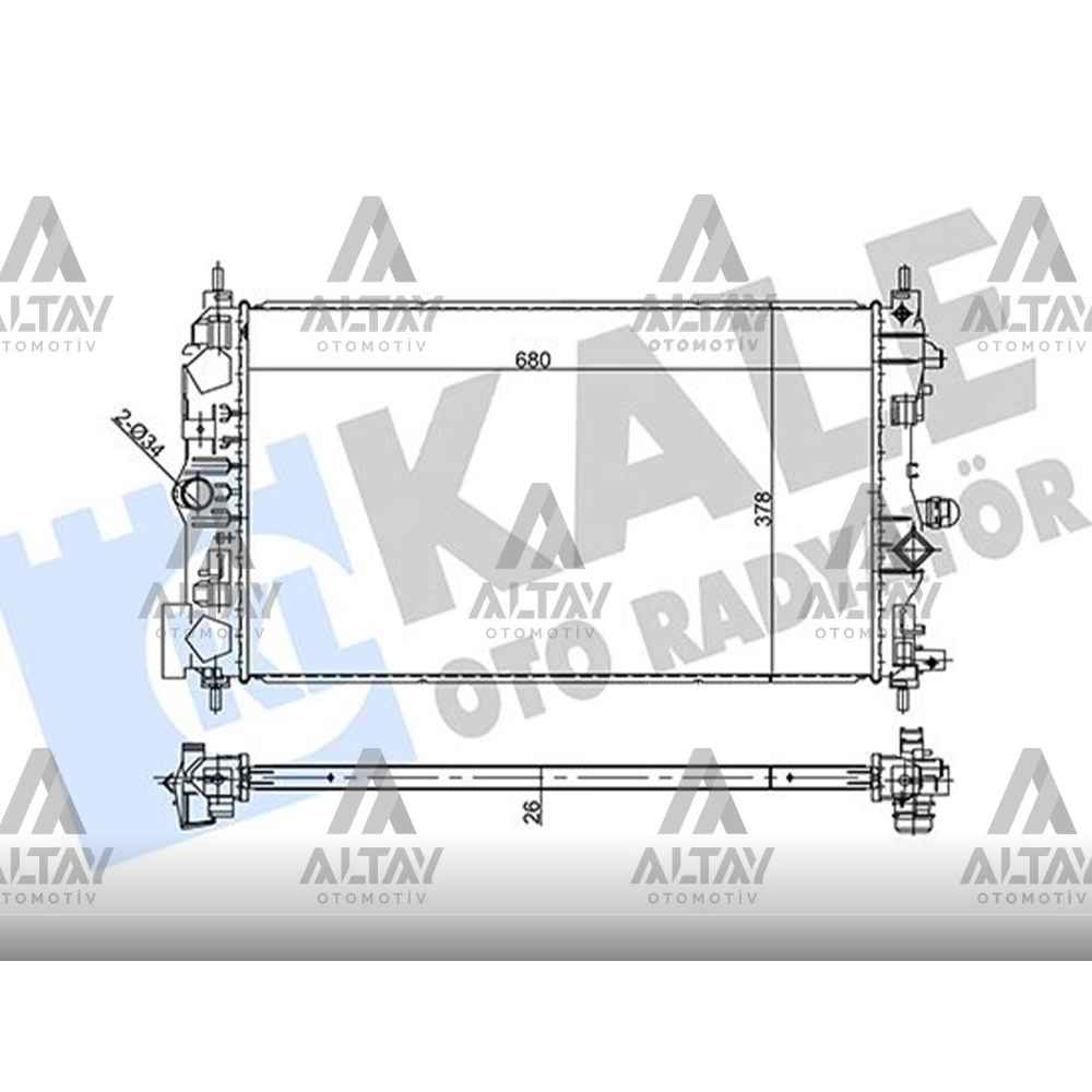 Cruze Astra J Zafira M.T Radyatör Su - KLE-356285 - 1300313 