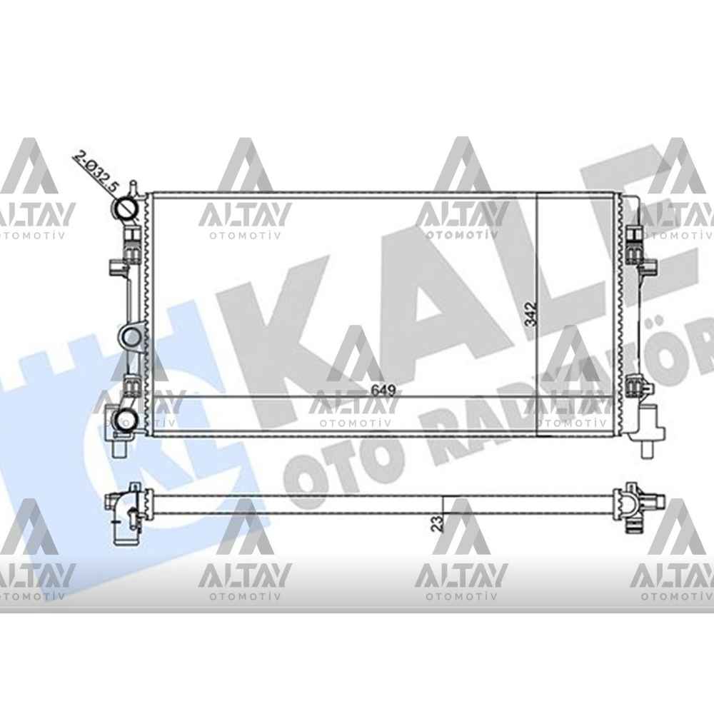 Polo Fabia ibiza 10- 1.6 Su Radyatör - KLE-356425 - 6R0121253A 