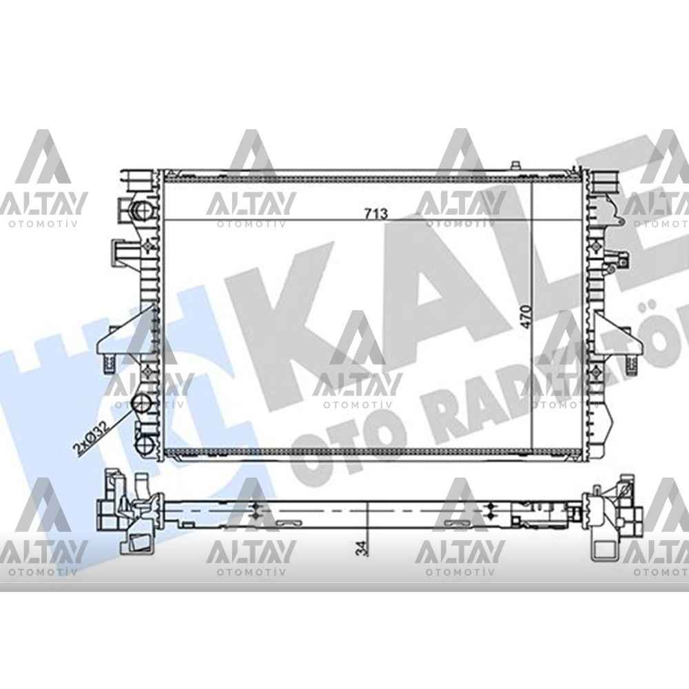 Transporter T5 04-09 1.9 Mekanik Su Radyatör - KLE-356940 - 7H0121253K 