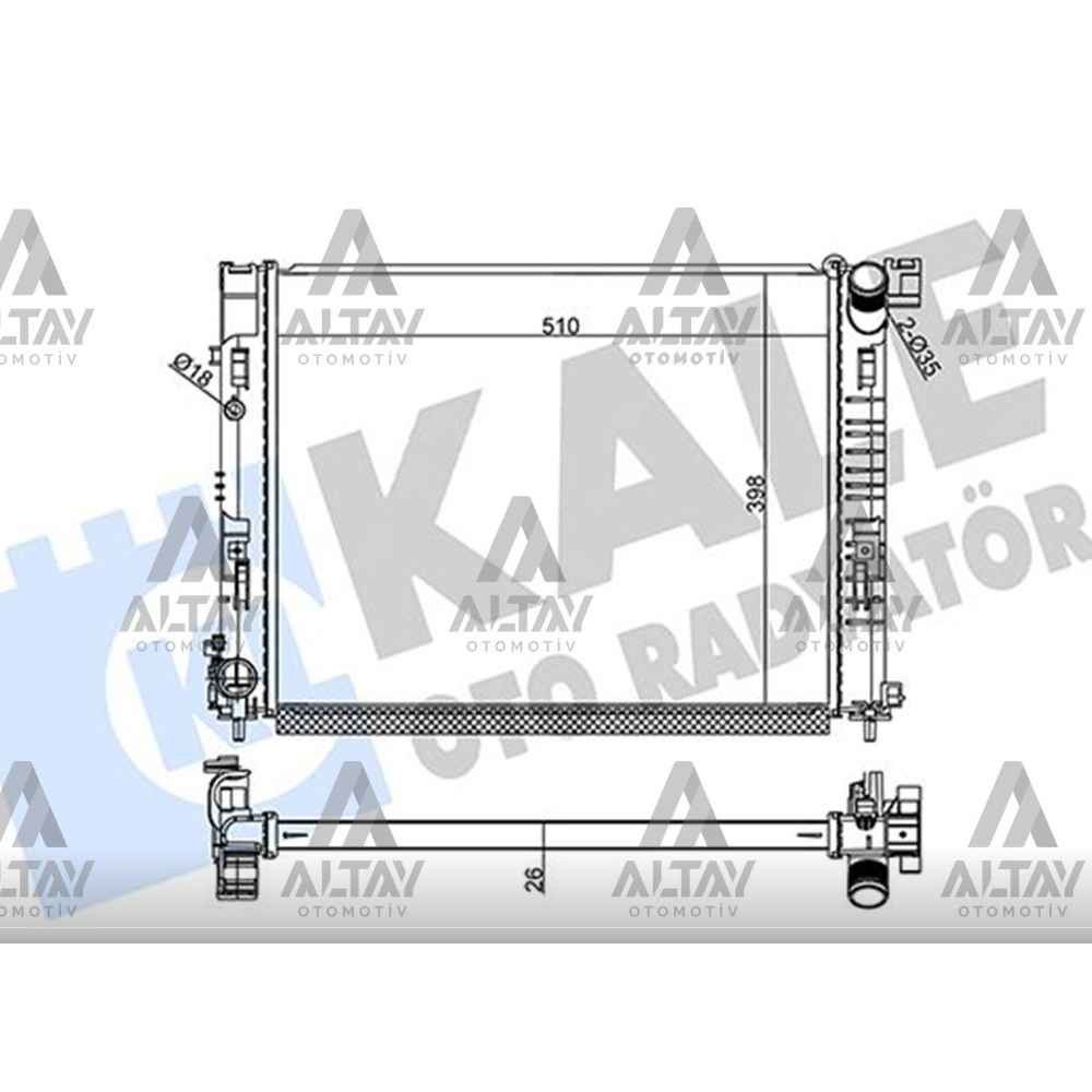 Clio V 1.5 19- Mt Brazing Su Radyatör - KLE-357285 - 214103473R 