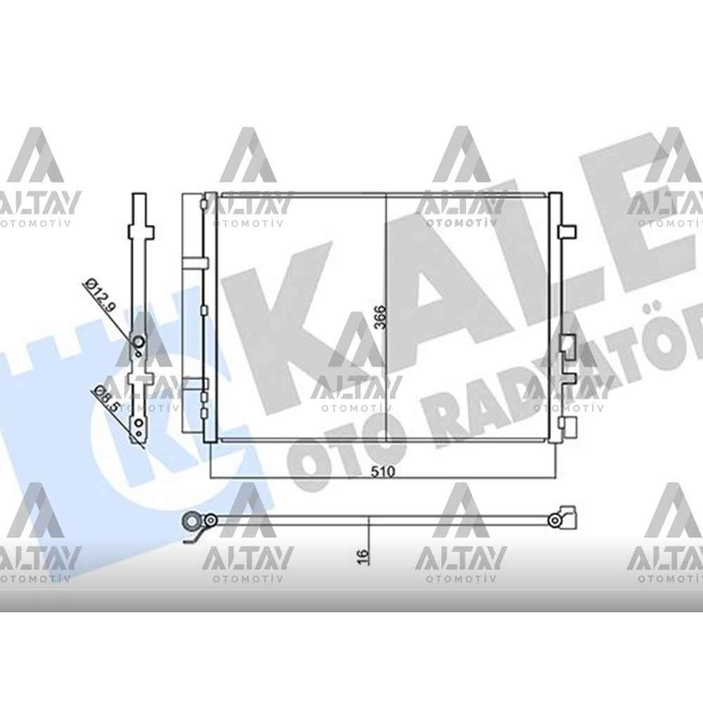 İ-20 14-16 Dizel Klima Radyatör - KLE-357845 - 97606-C8200 
