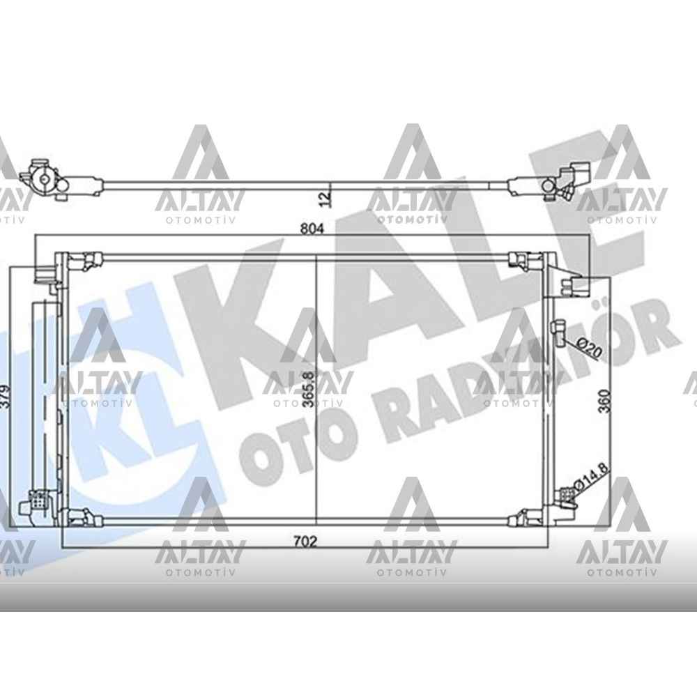 Chr 16- Corolla Uyumlu 19- 1.8 Hybrid Klima Radyatör - KLE-357910 - 88460-F4040