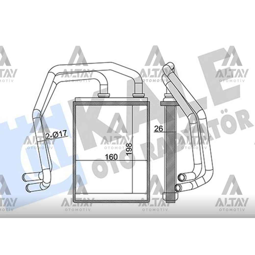 Canter 06-12 Fuso 711 839 859 Kalorifer Radyatörü - KLE-358640 - ME733728 