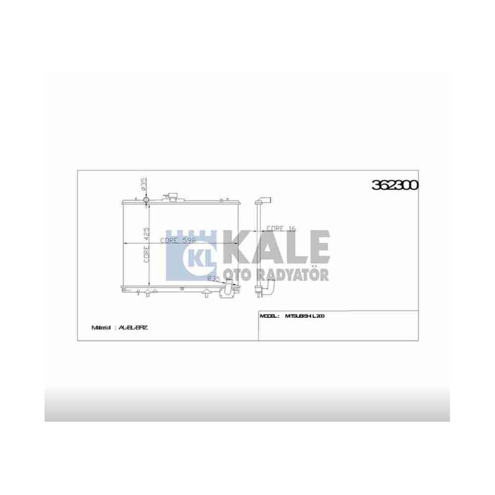L-200 99-05 4×4 26Mm M-T Brazing Su Radyatör - KLE-362300 - MR281023 