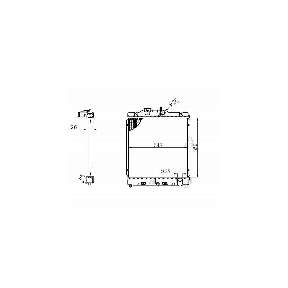 Civic 92-00 16Mm M-T Brazing Su Radyatör - KLE-368900 - 19010-PEL-003 