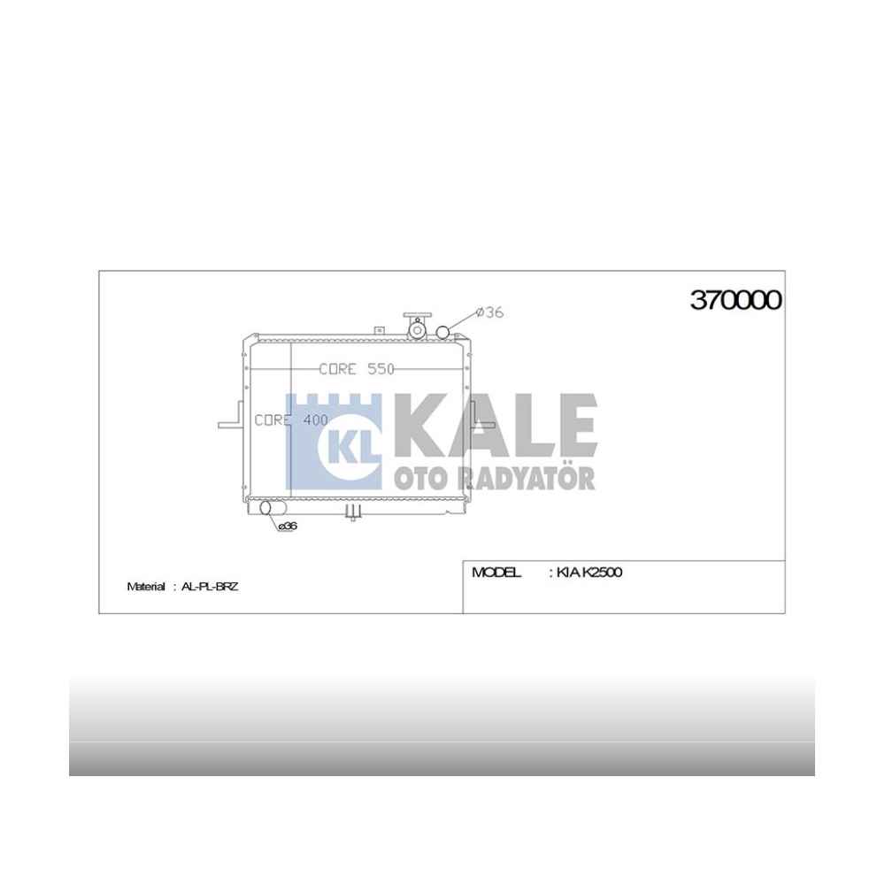 Bongo 97-04 K-2700 04-26Mm M-T Brazıng Radyatör Su - KLE-370000 - 0K60A-15-200C 