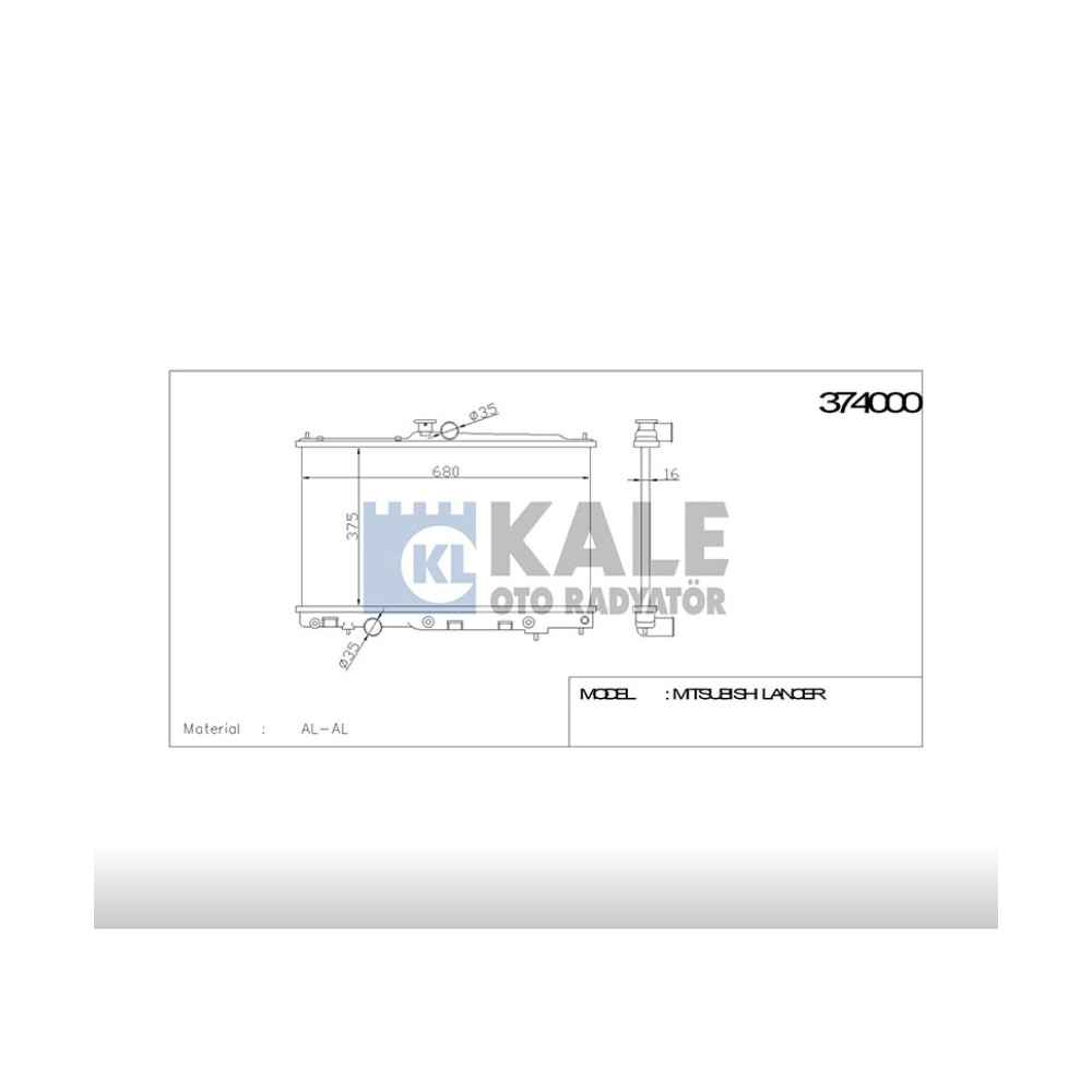 Lancer 03-08 1.6 A-T Brazing Su Radyatör - KLE-374000 - MR993259 