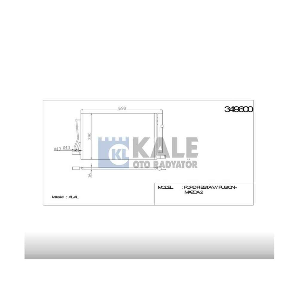 İx-35 10-15 Sportage 11-15 1.6 Benzinli Klima Radyatör - KLE-379600 - 97606-2S500 