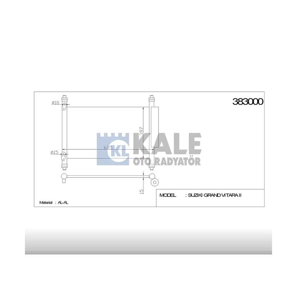 Grand Vitara 05-15 1.6- 2.0- 2.4- 2.7 Klima Radyatör - KLE-383000 - 95310-64J01 