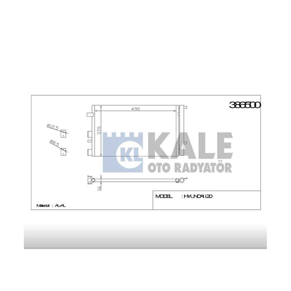 İ-20 09-12 Benzinli Klima Radyatör - KLE-386500 - 97606-1J000 