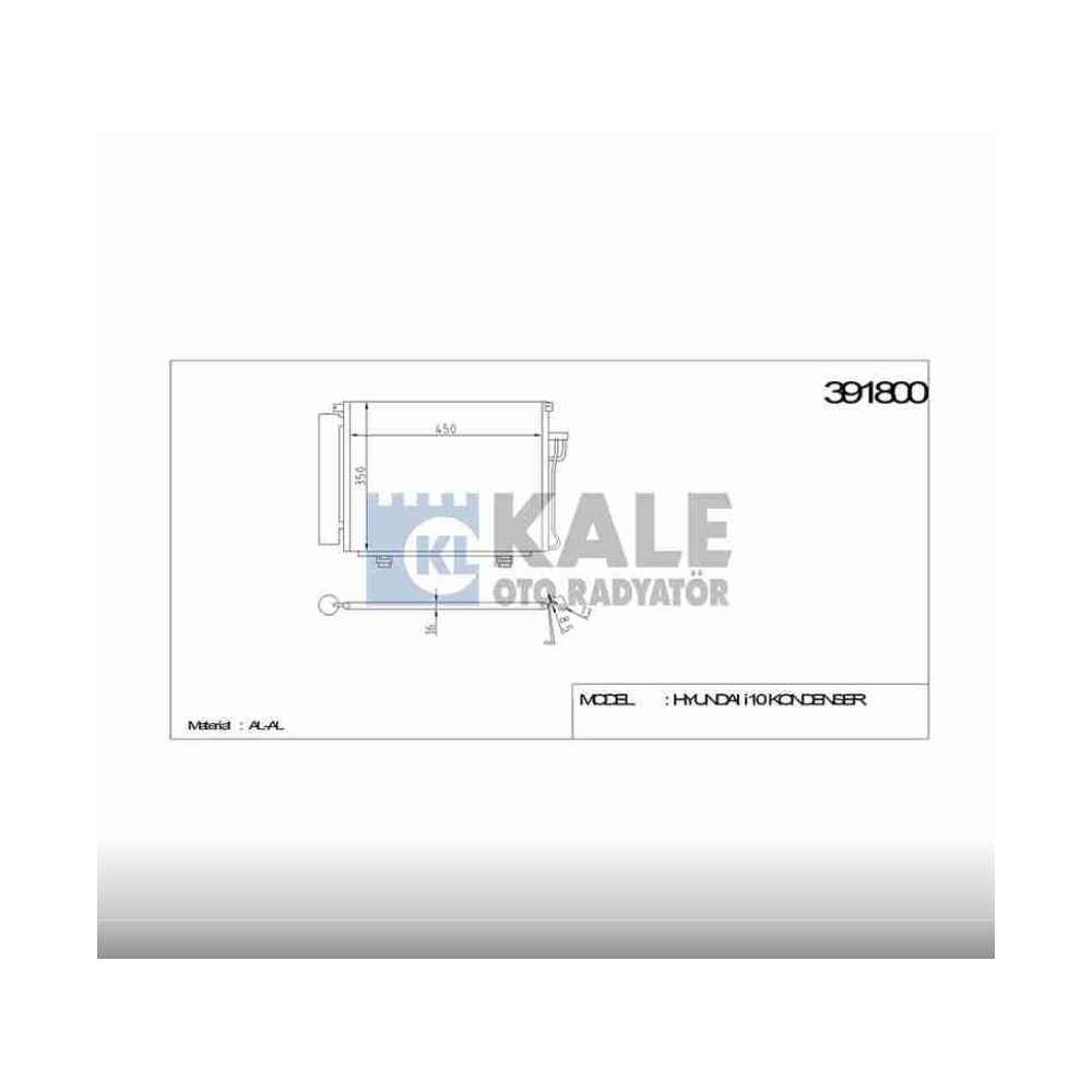 İ-10 08-13 Klima Radyatör - KLE-391800 - 97606-0X010 