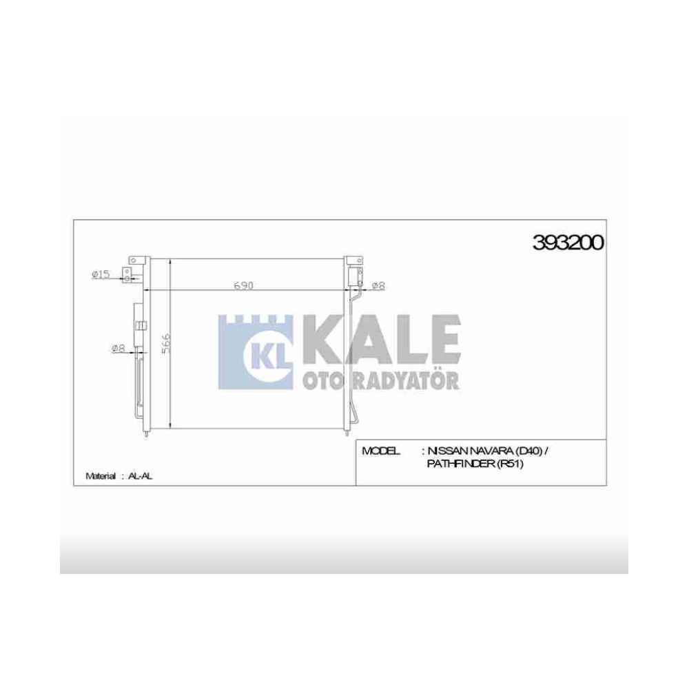 Pickup Navara 06- Pathfinder Klima Radyatör - KLE-393200 - 92100-EB500 