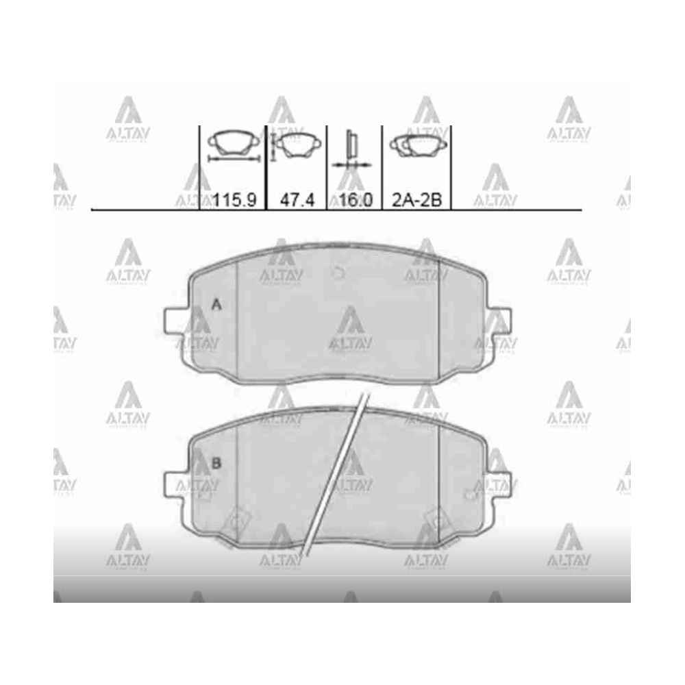 İ-10 08-13 Picanto 04-11 Ön Fren Balata - MHR-00056 - 58101-07A10 