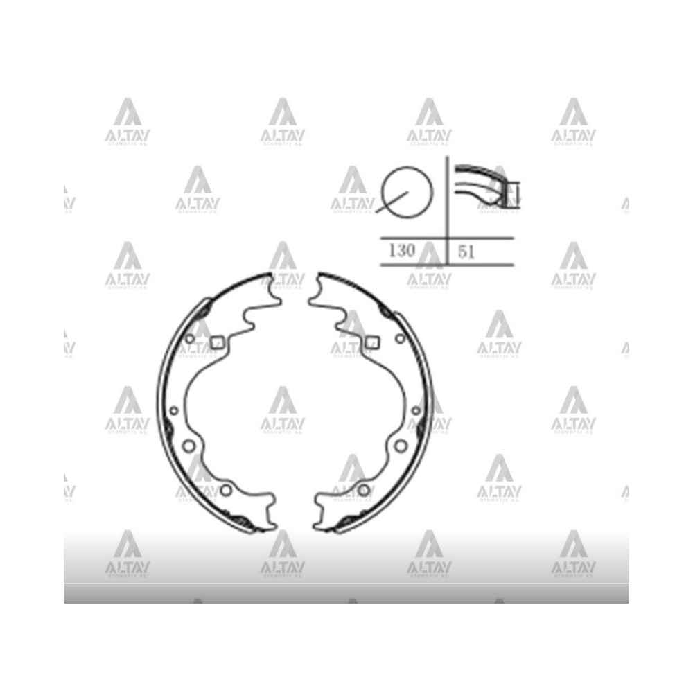 Besta E-2200 Ceres 2.4 Pregio Pabuç Arka Fren Balata - MHR-00071 - 0K72A2638Z 