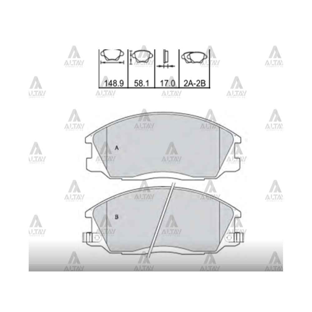 Starex 02-08 Santafe 00-06 Actyon Kyron Rexton Ön Fren Balata - MHR-00080 - 58101-26A10 