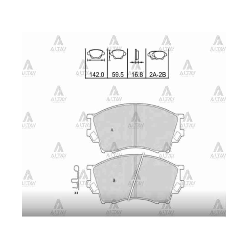 B-2500 96-00 4×4 Ön Fren Balata - MHR-00127 - 1U1C3328Z 