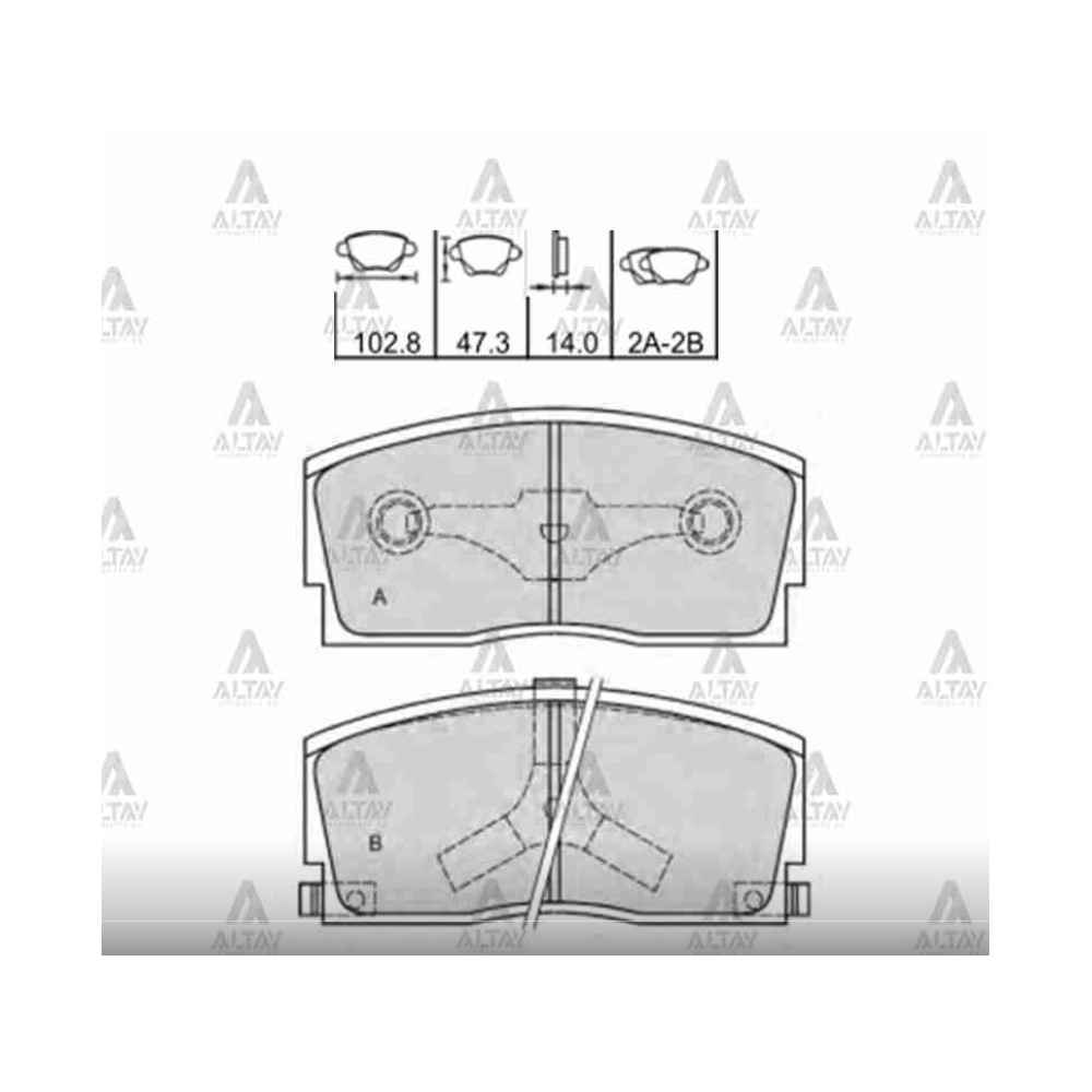 Applause 90-96 Ön Fren Balata - MHR-00238 - 04491-87103 