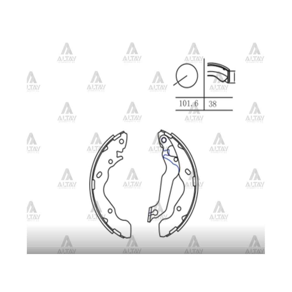 Accent 00-05 Matrıx 06-11 Pabuç Arka Çap : 203.2Mm Fren Balata - MHR-00247 - 58305-17A00 