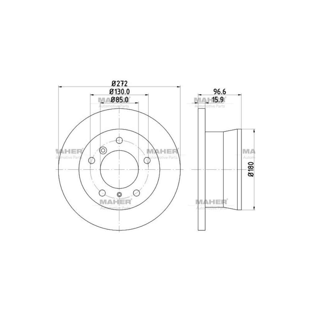 Lt35 Sprinter 97-06 Arka 272Mm Fren Diski - MHR-03722 - 2D0615601A 