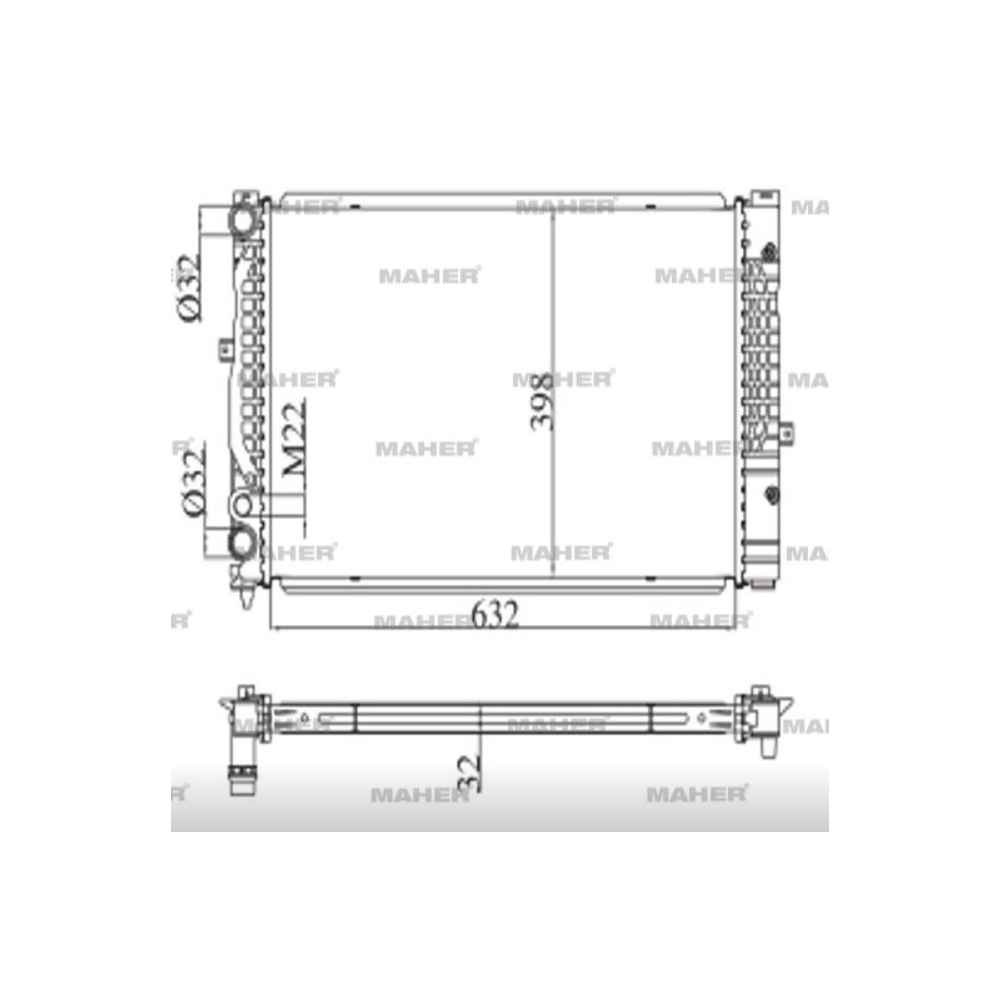 A4 A6 Passat 97-04 1.6-1.8 -1.9 Manuel Mekanik Su Radyatör - MHR-10444 - 8D0121251P 