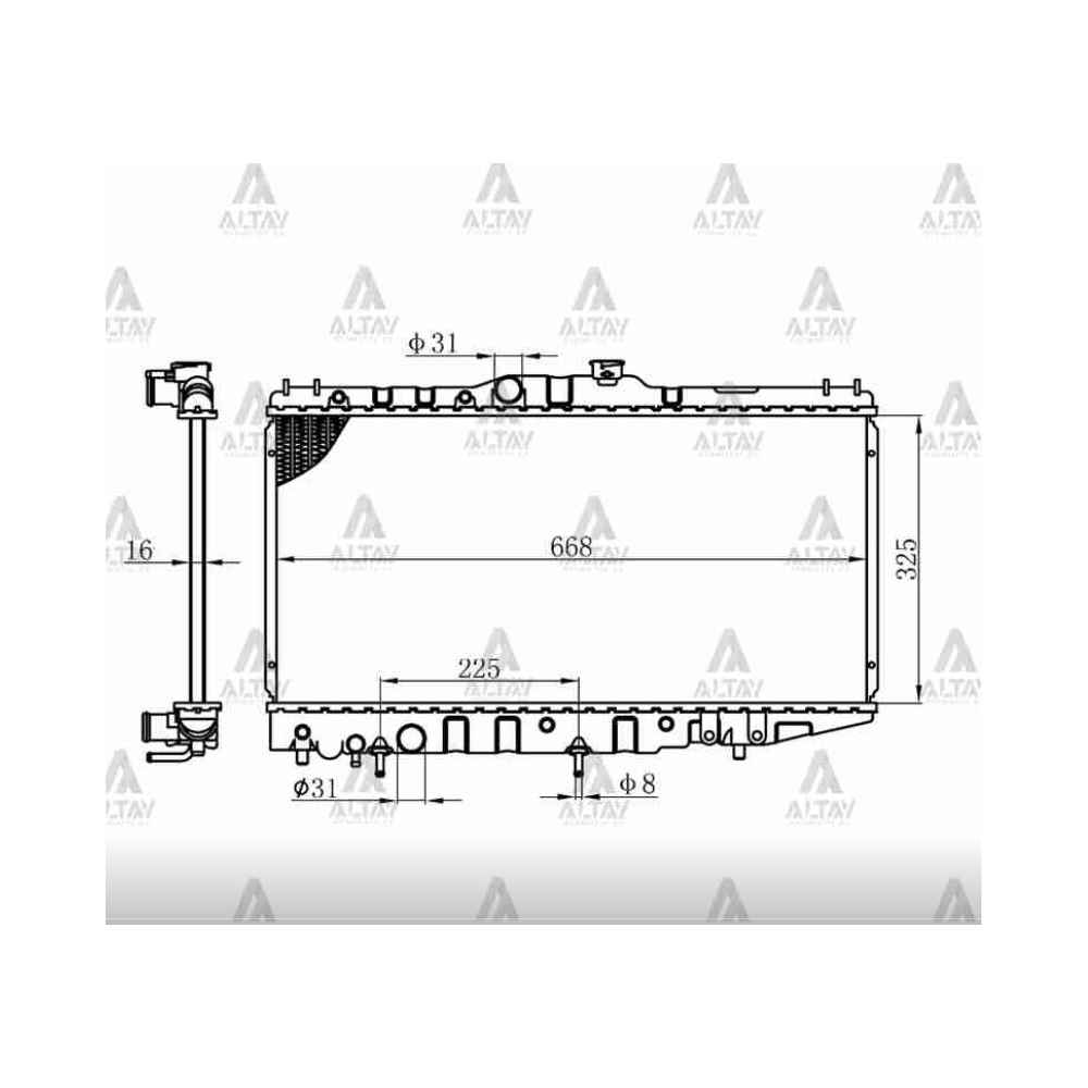 Corolla Uyumlu 88-92 Ae-92 Corona At171 A-T Su Radyatör - MHR-10518 - 16400-15380
