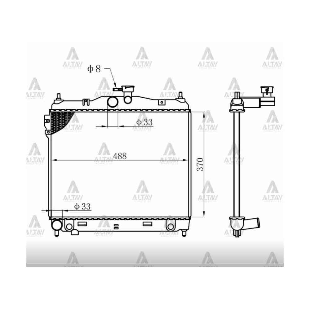 Getz 03-11 Benzinli M-T Su Radyatör - MHR-10546 - 25310-1C100 