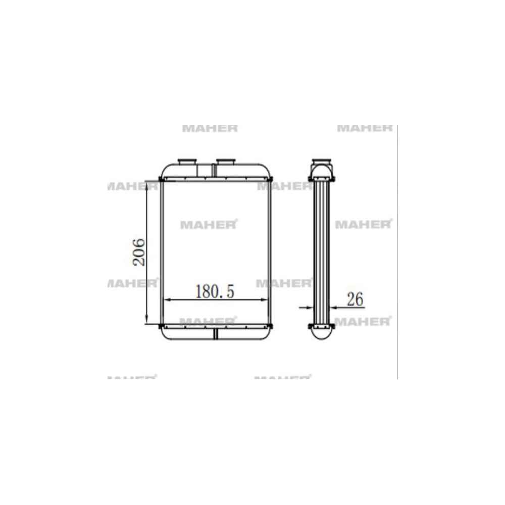 Astra G 98-07 Zafira A 99-05 Delphi Tipi Brazing Kalorifer Radyatörü - MHR-14706 - 1618134 