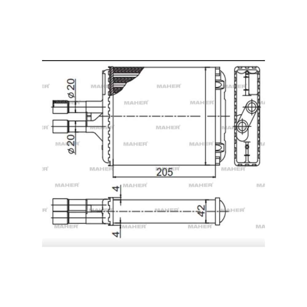 Vectra B 95-03 Mekanik Kalorifer Radyatörü - MHR-14707 - 90463839 