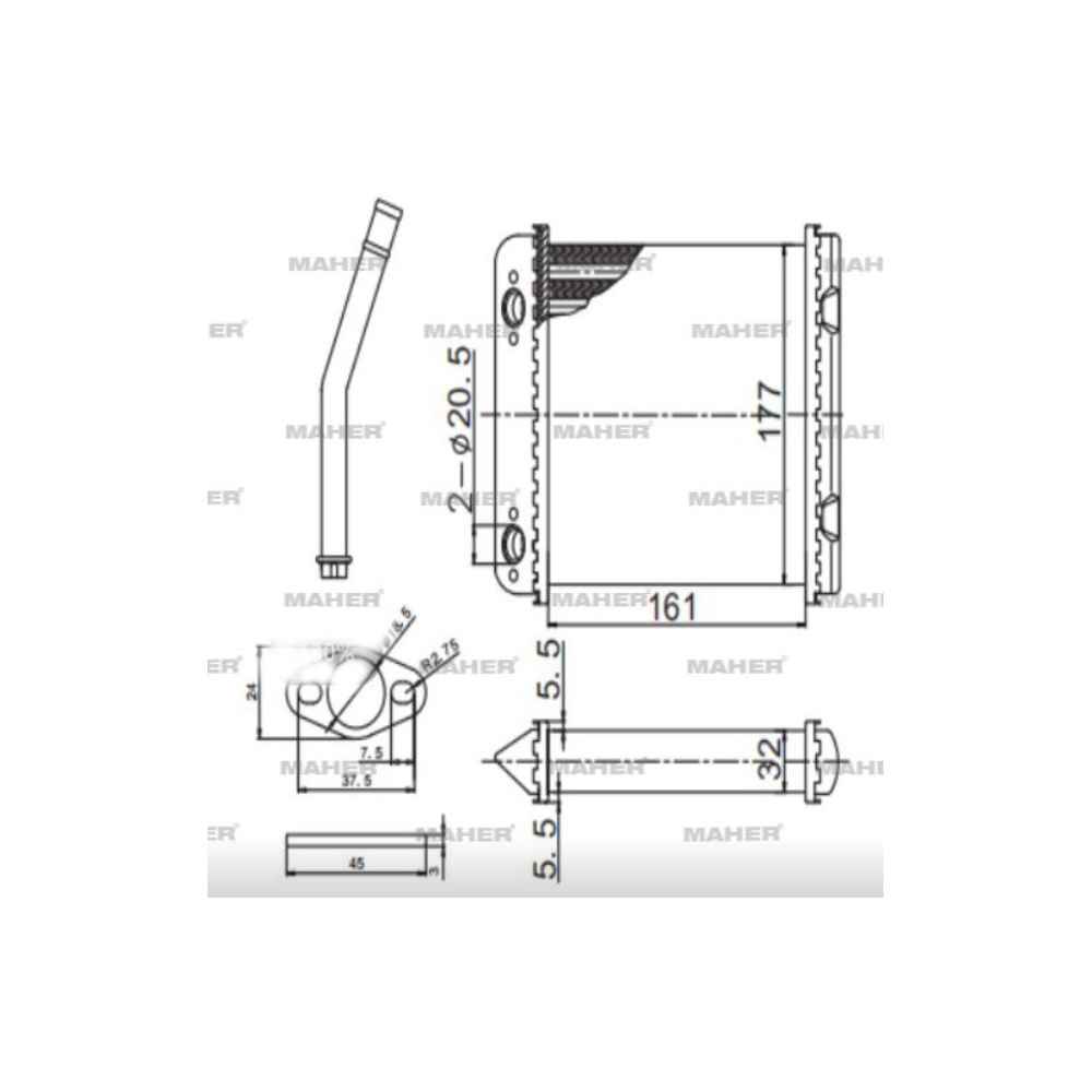 Vectra A 88- Astra F 91- Delphi Tipi Mekanik Kalorifer Radyatörü - 1806116 MHR-14710 