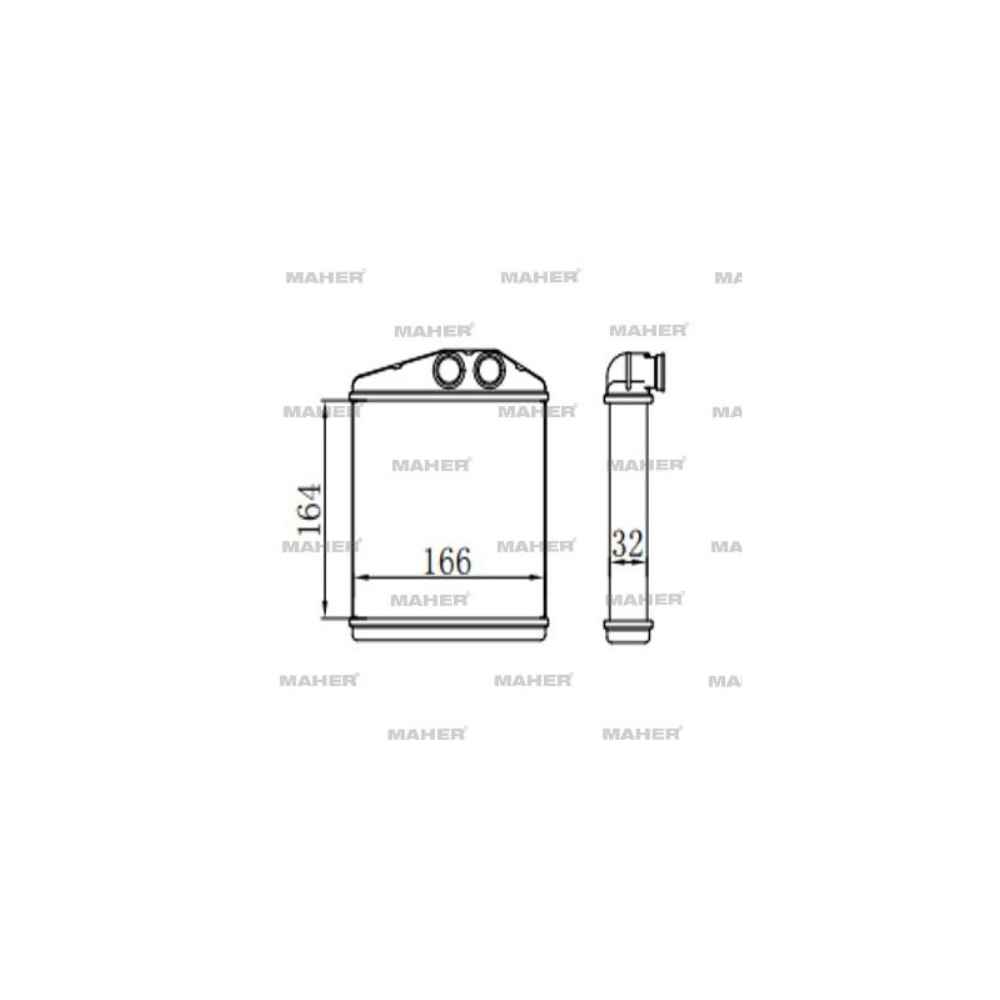 Corsa C 00-06 Tigra B 04- Brazing Kalorifer Radyatörü - MHR-14711 - 1618222 