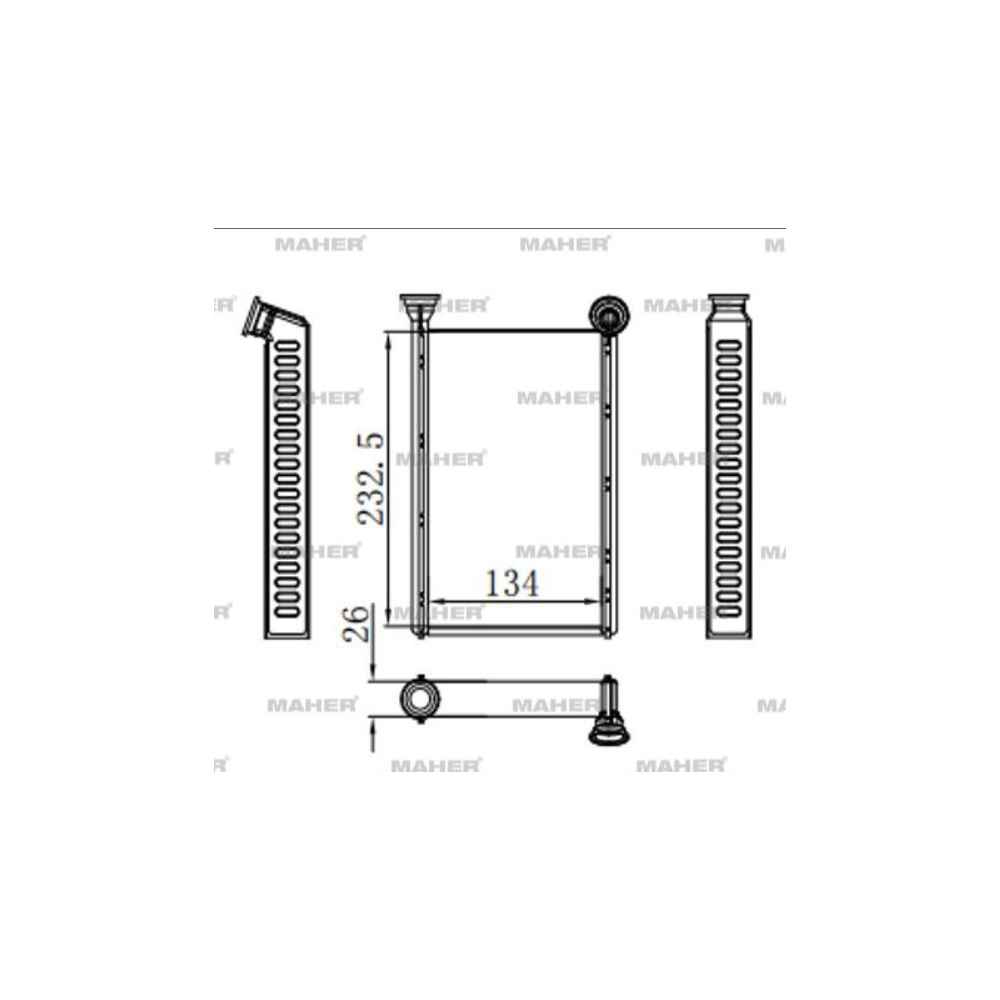 Megane 08-10 Scenic 03-09 Brazing Kalorifer Radyatörü - MHR-14735 - 7701209524 