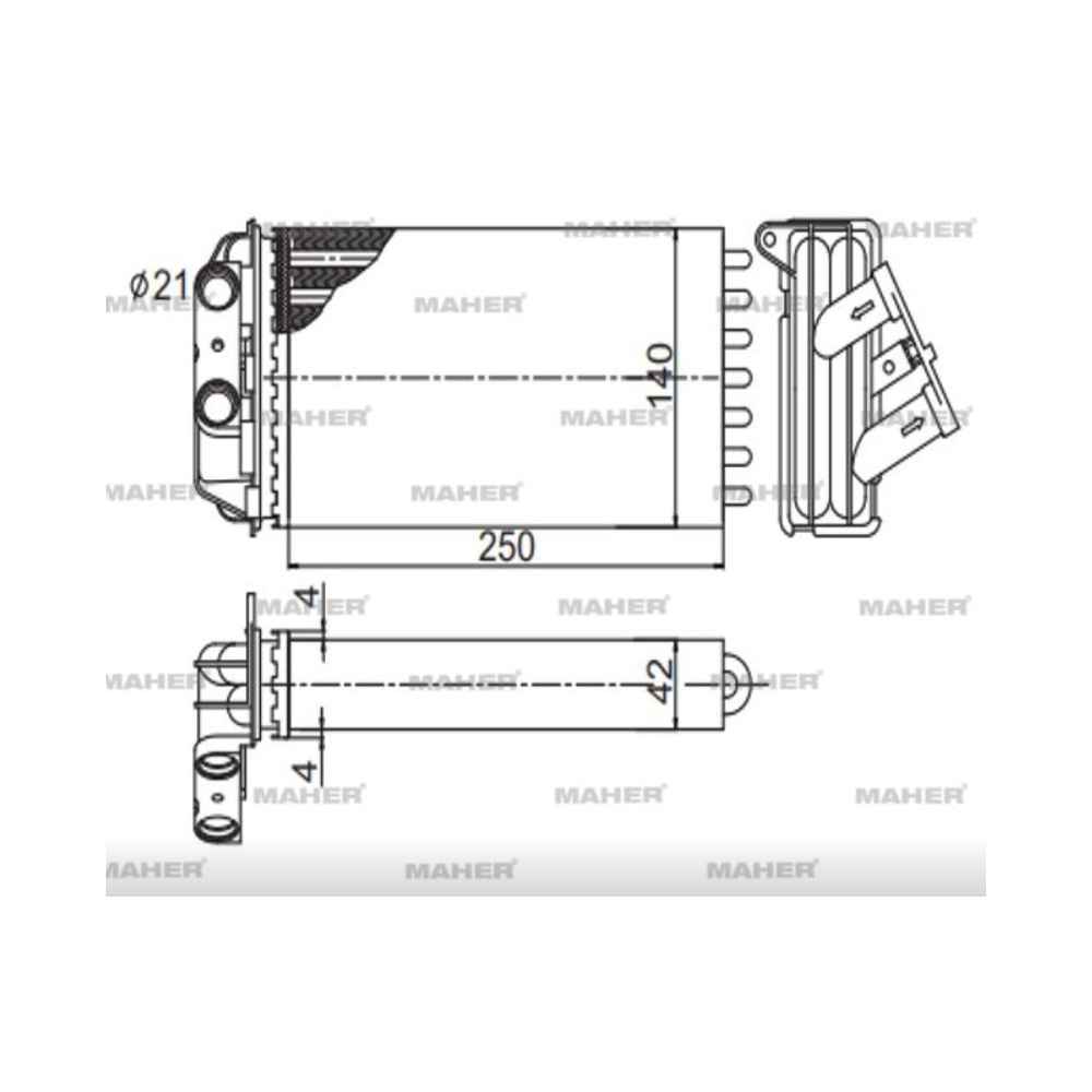 Albea 03-07 Palio 96-05 Mekanik Kalorifer Radyatörü - MHR-19064 - 46723061 