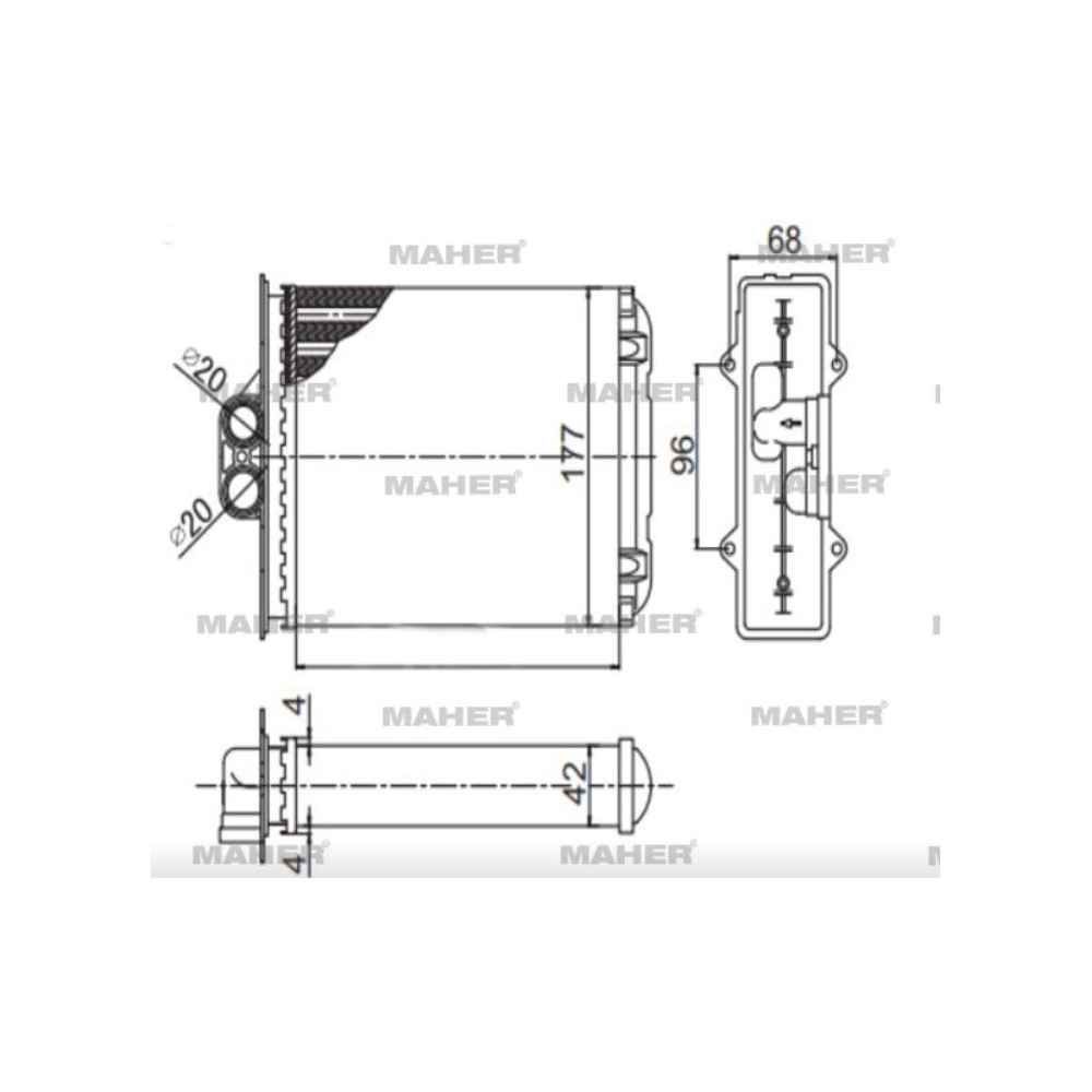Vectra B 95-03 Klimasiz Mekanik Kalorifer Radyatörü - MHR-19072 - 1618049 