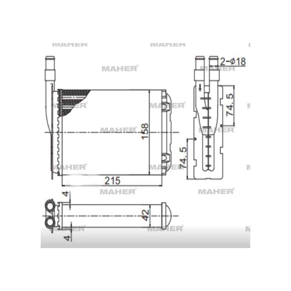 R9 85-00 R11 85-00 Flash 85-00 Mekanik Kalorifer Radyatörü - MHR-19076 - 7701027040 